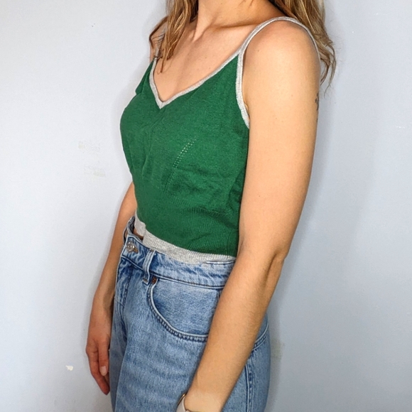 Knit cropped tank top (Weekday) Size L - Picture 3 of 3